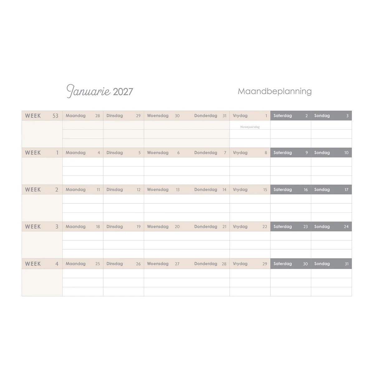 2027 18-Maande Dagbeplanner vir Vroue - Wees Stil en Weet - Kunsleer met Rits - Image 3