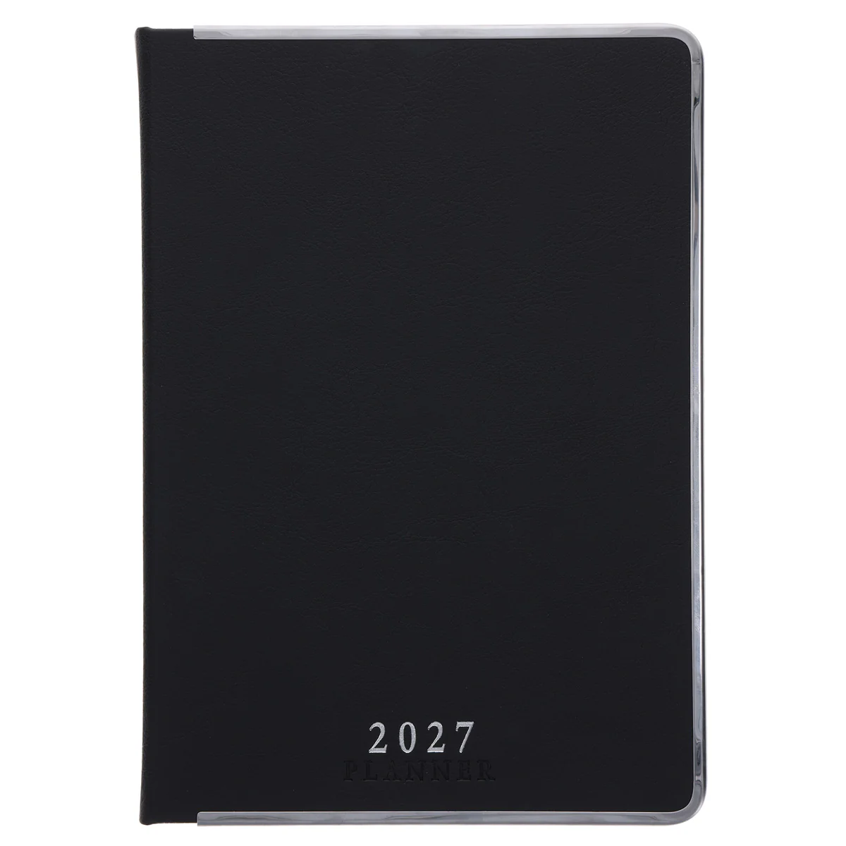 2027 A5 Business Diary - Daily Planner - Linea Black - Imitation Leather