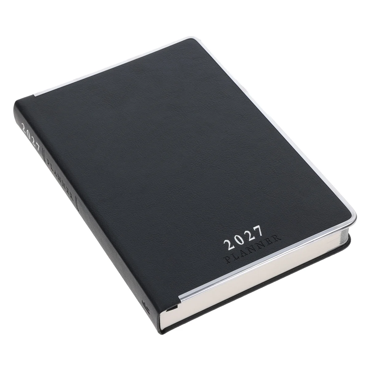 2027 A5 Business Diary - Daily Planner - Linea Black - Imitation Leather - Image 3