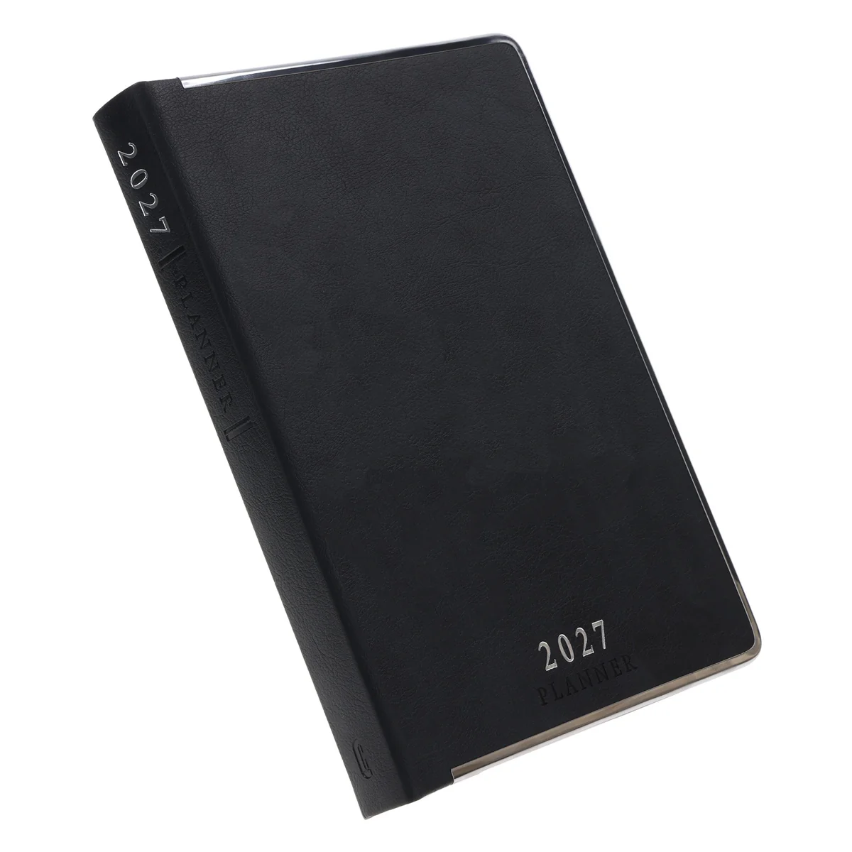 2027 A5 Business Diary - Daily Planner - Linea Black - Imitation Leather - Image 4