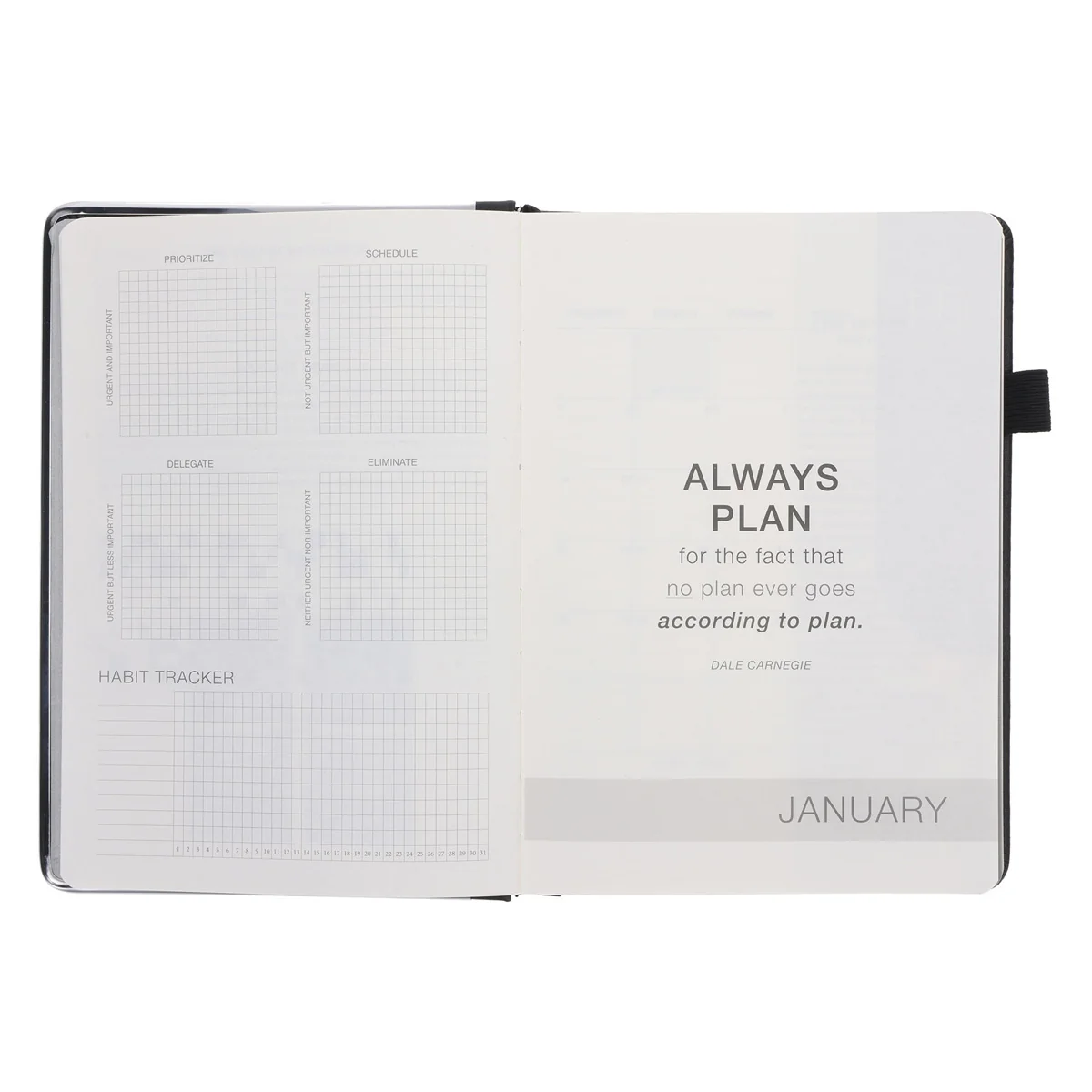 2027 A5 Business Diary - Daily Planner - Linea Black - Imitation Leather - Image 5