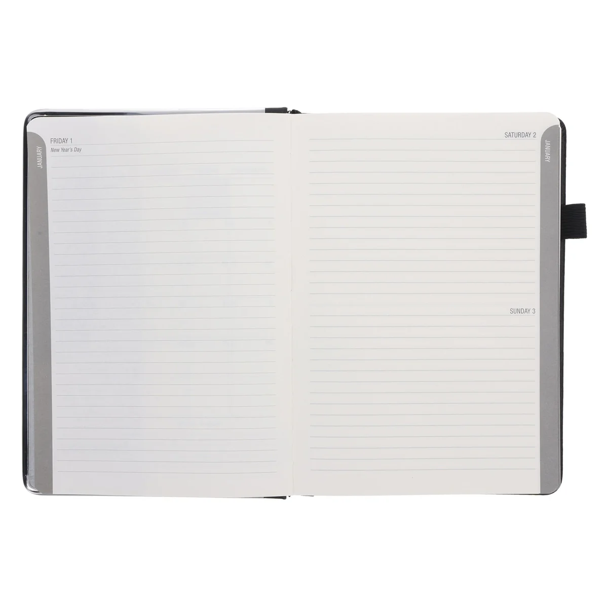 2027 A5 Business Diary - Daily Planner - Linea Black - Imitation Leather - Image 7