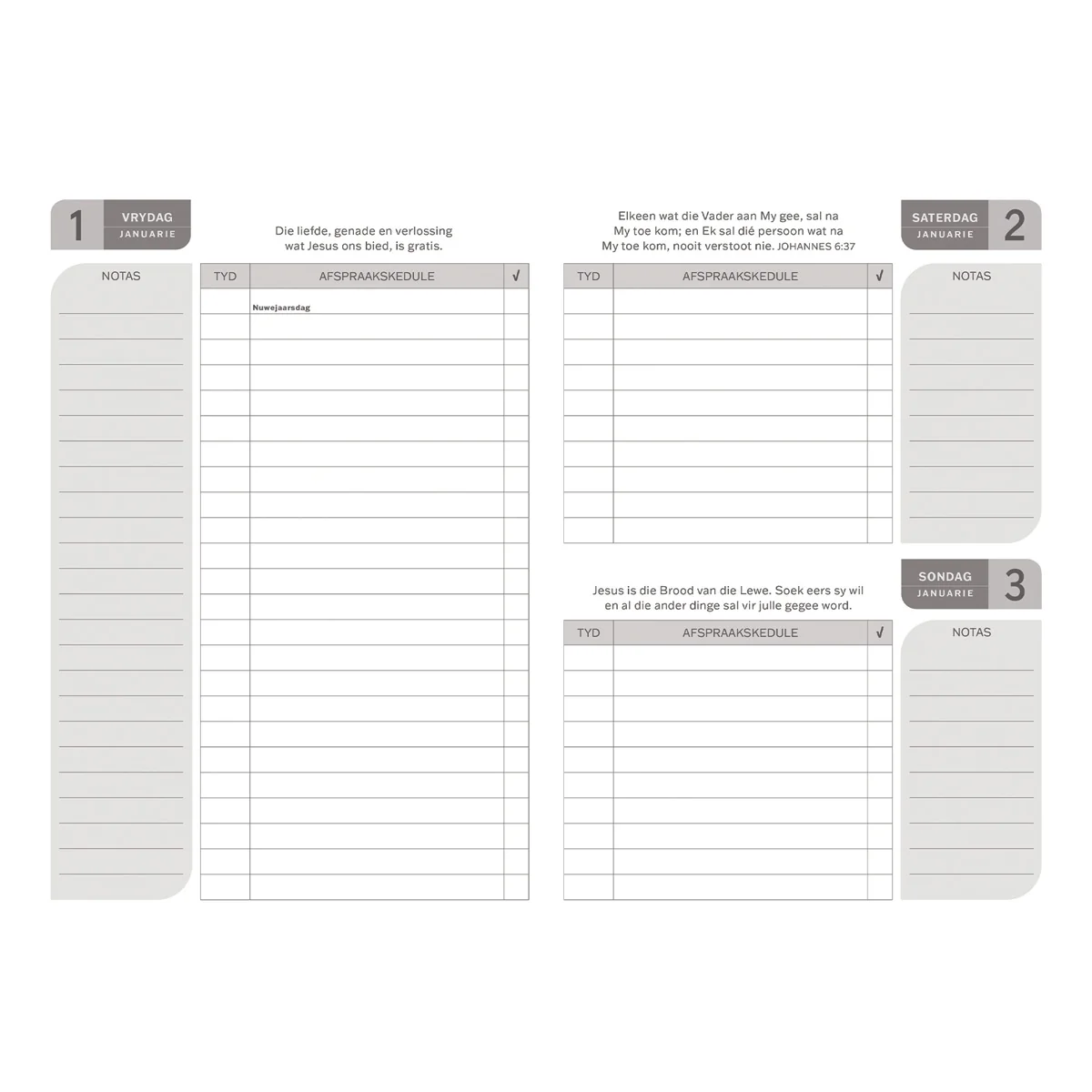 2027 Angus Buchan Dagboek - Dagbeplanner - Wandel in Geloof - Kunsleer met Rits - Image 4