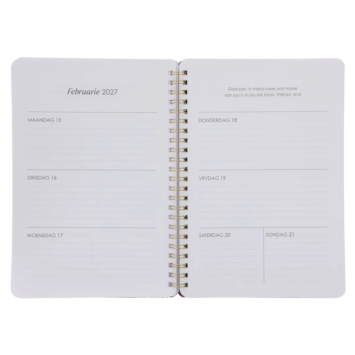 2027 Dagboek - Dagbeplanner - Sy Liefde Het Geen Einde Nie - Ringbind - Image 6