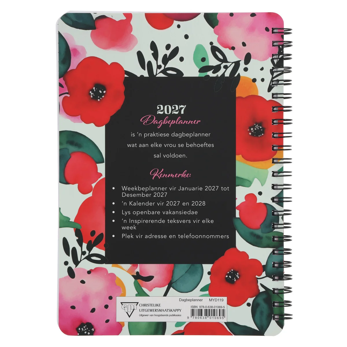 2027 Dagboek - Dagbeplanner - Wees Stil en Weet - Ringbind - Image 2