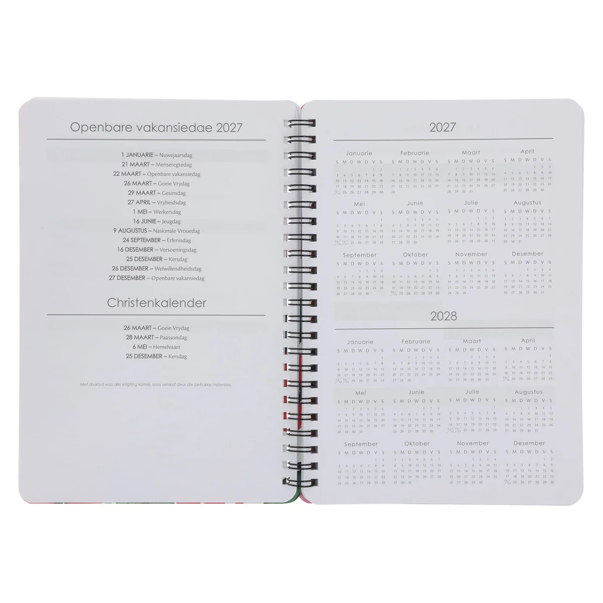 2027 Dagboek - Dagbeplanner - Wees Stil en Weet - Ringbind - Image 5