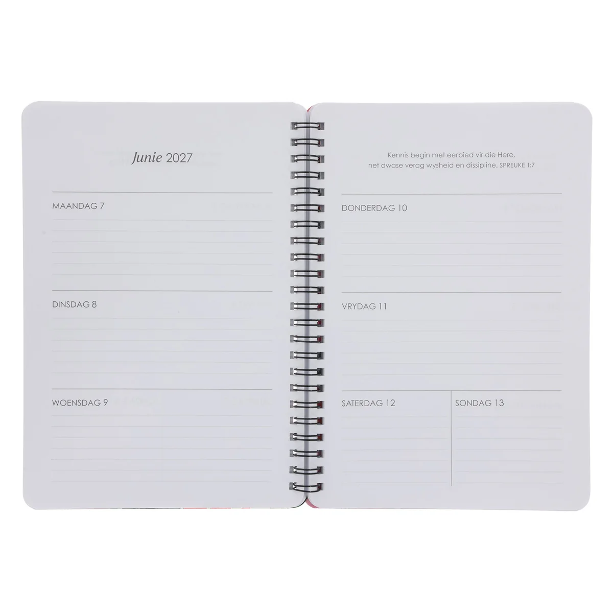 2027 Dagboek - Dagbeplanner - Wees Stil en Weet - Ringbind - Image 6