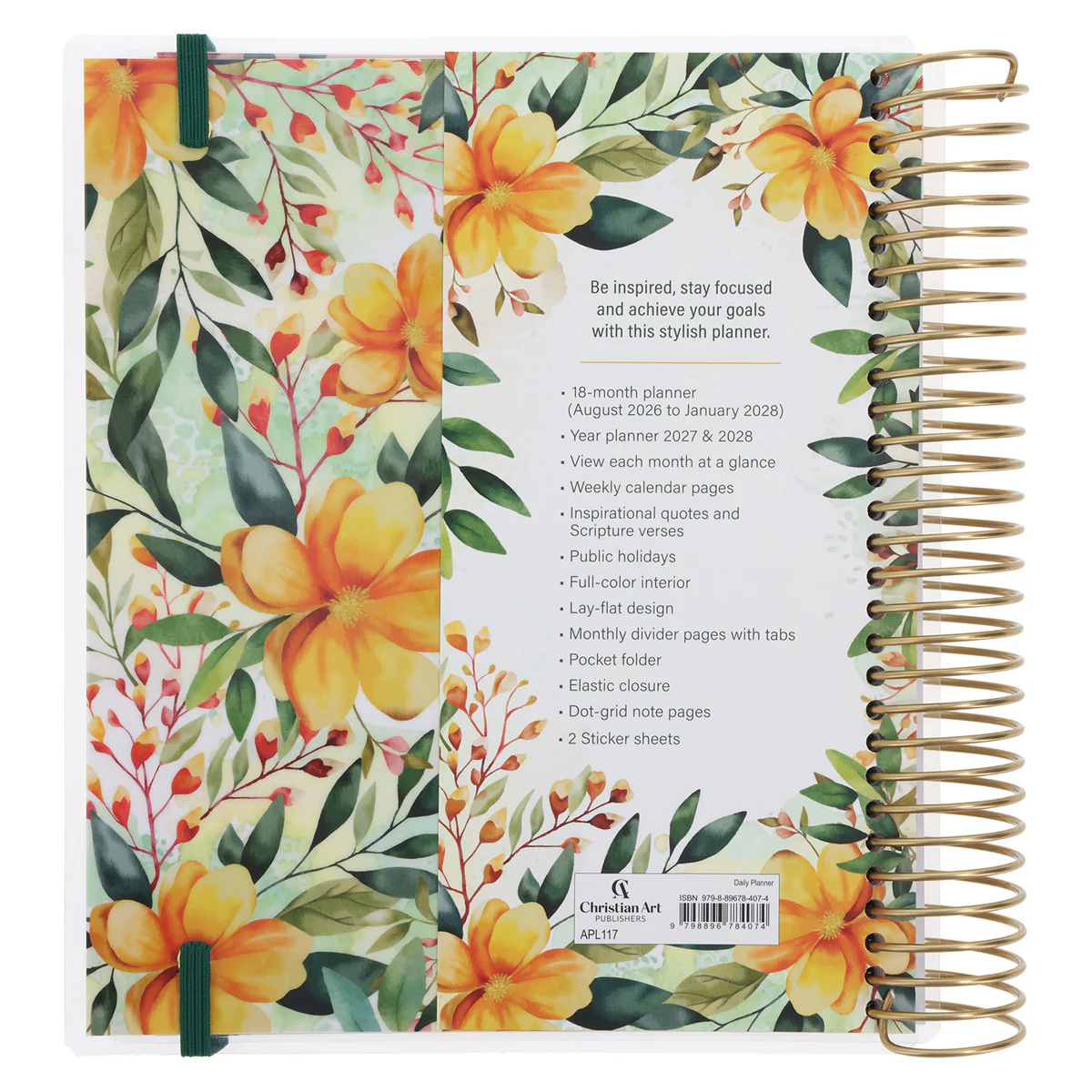 2027 Diary - 18-Month Planner for Women - He Restores My Soul - Wirebound - Image 2
