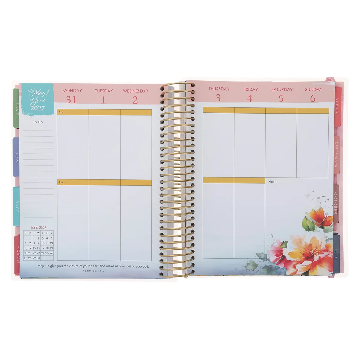 2027 Diary - 18-Month Planner for Women - Strength and Dignity - Wirebound - Image 7
