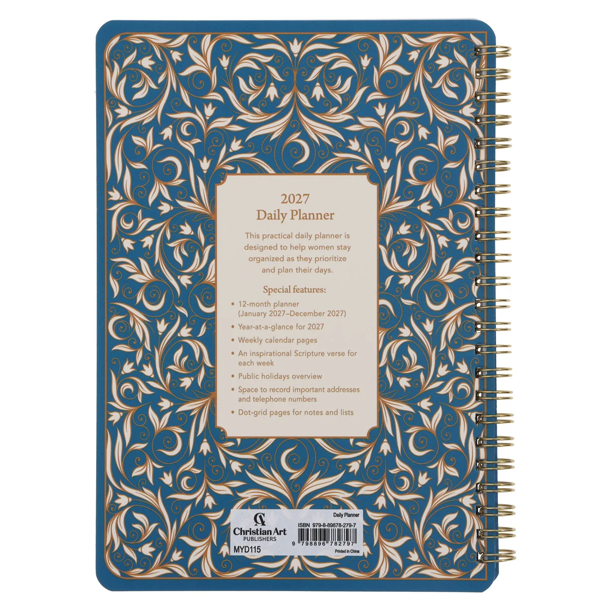 2027 Diary - Daily Planner - Amazing Grace - Wirebound - Image 2