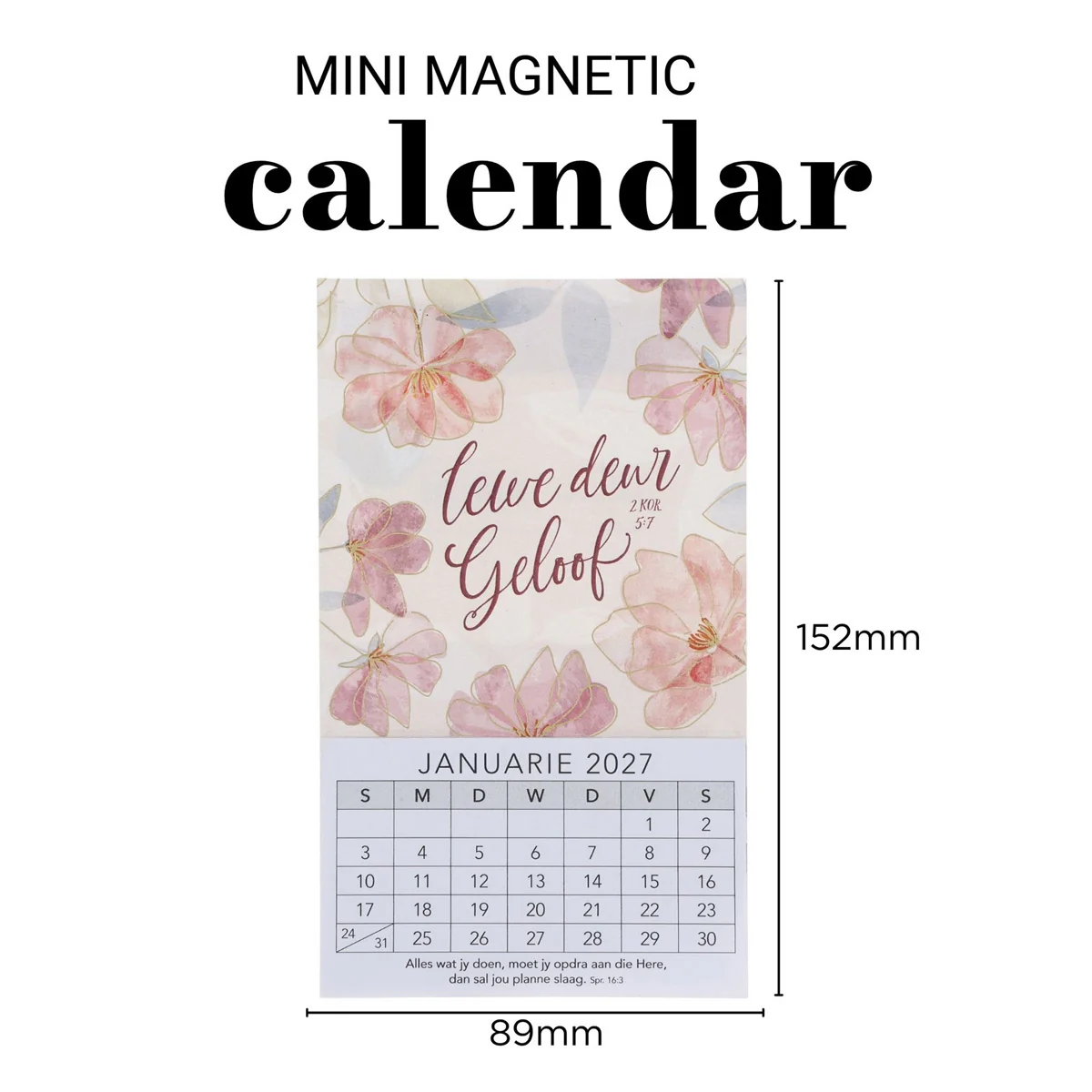 2027 Klein Magnetiese Kalender - Lewe deur Geloof - Image 3