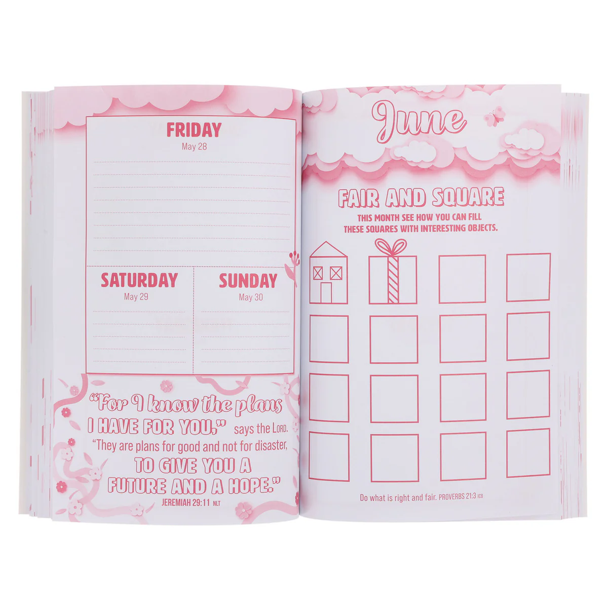 2027 School Diary - Daily Planner for Girls with Bible Verses to Colour - Paperback - Image 5