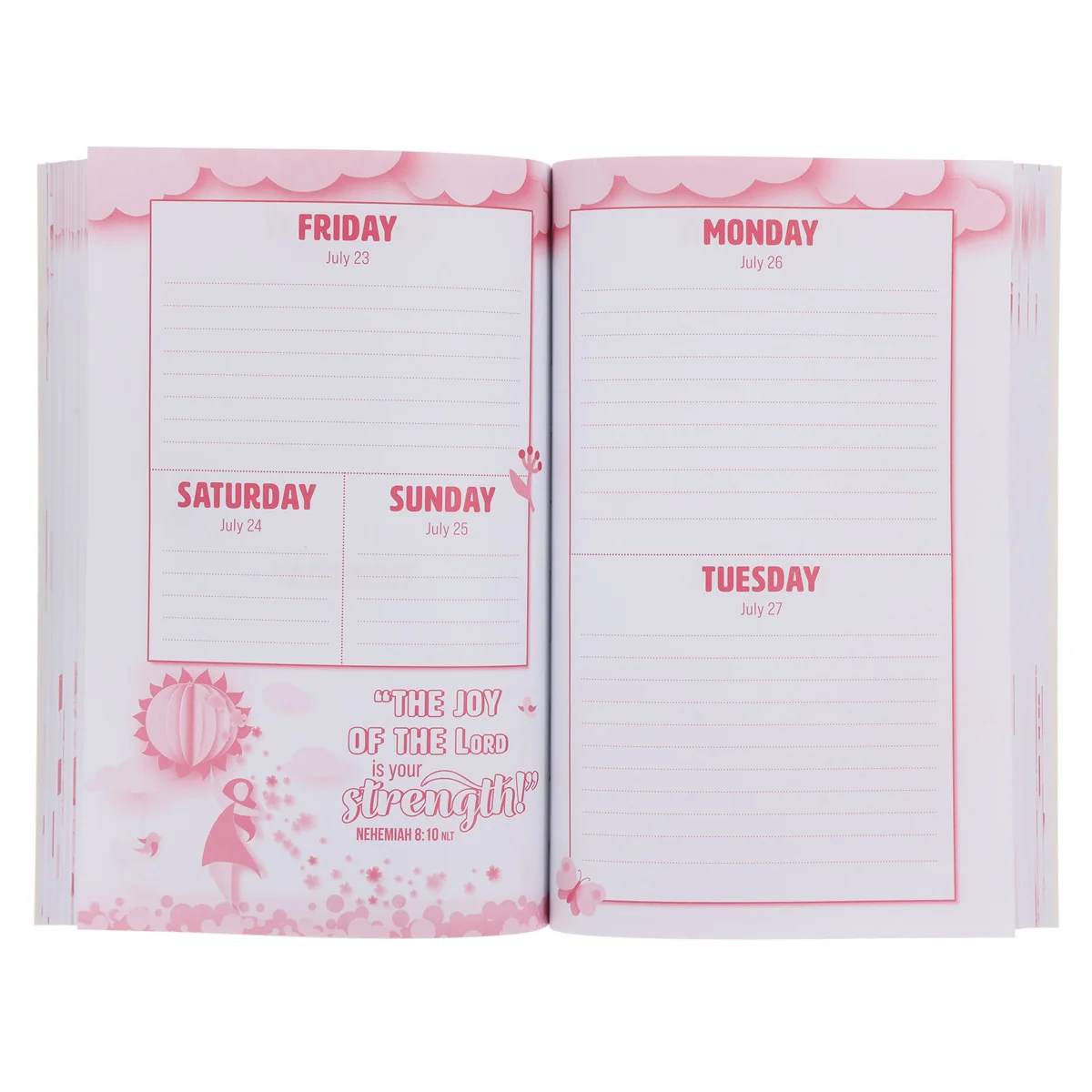 2027 School Diary - Daily Planner for Girls with Bible Verses to Colour - Paperback - Image 6