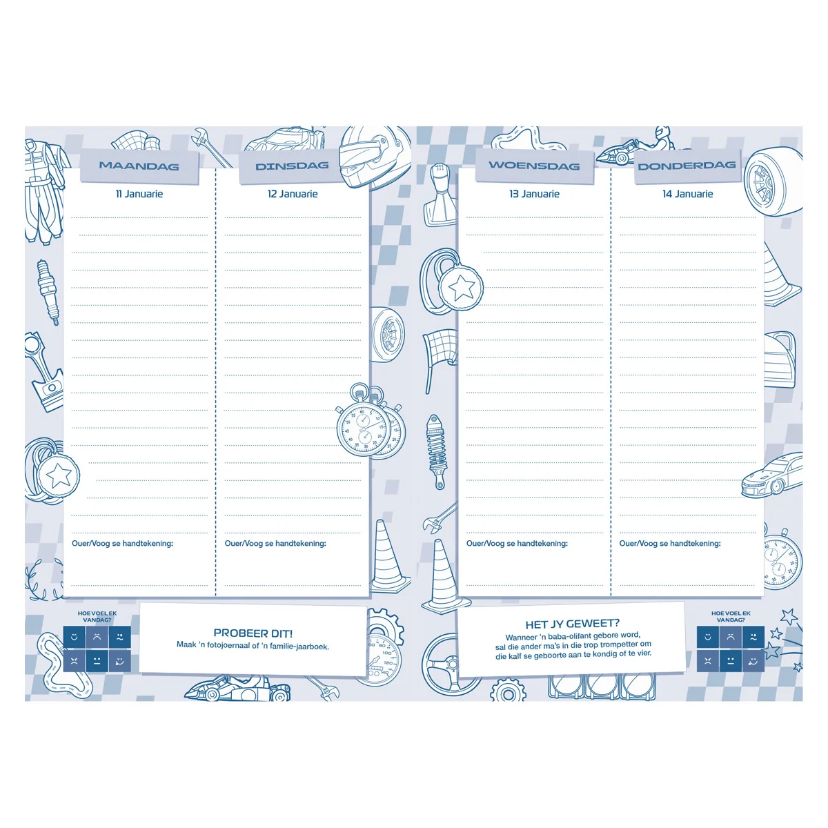 2027 Skooldagboek - Dagbeplanner vir Seuns - Sagteband - Image 2