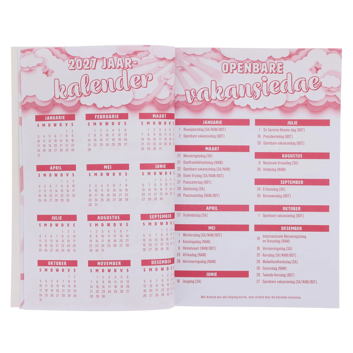 2027 Skooldagboek met Bybelverse om in te Kleur - Dagbeplanner vir Dogters - Sagteband - Image 5
