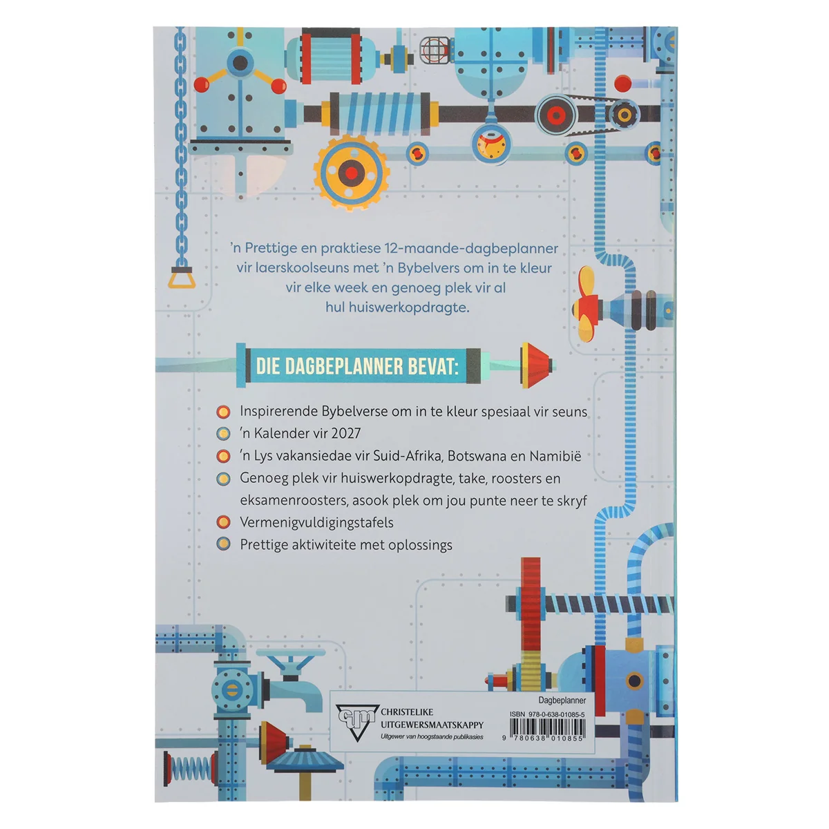 2027 Skooldagboek met Bybelverse om in te Kleur - Dagbeplanner vir Seuns - Sagteband - Image 2