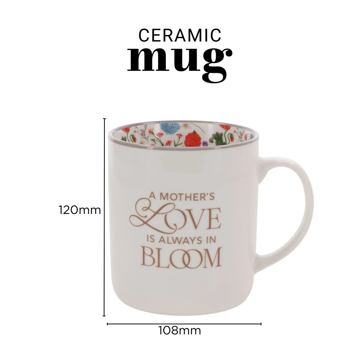 A Mother's Love Is Always in Bloom Floral Ceramic Mug - Image 5