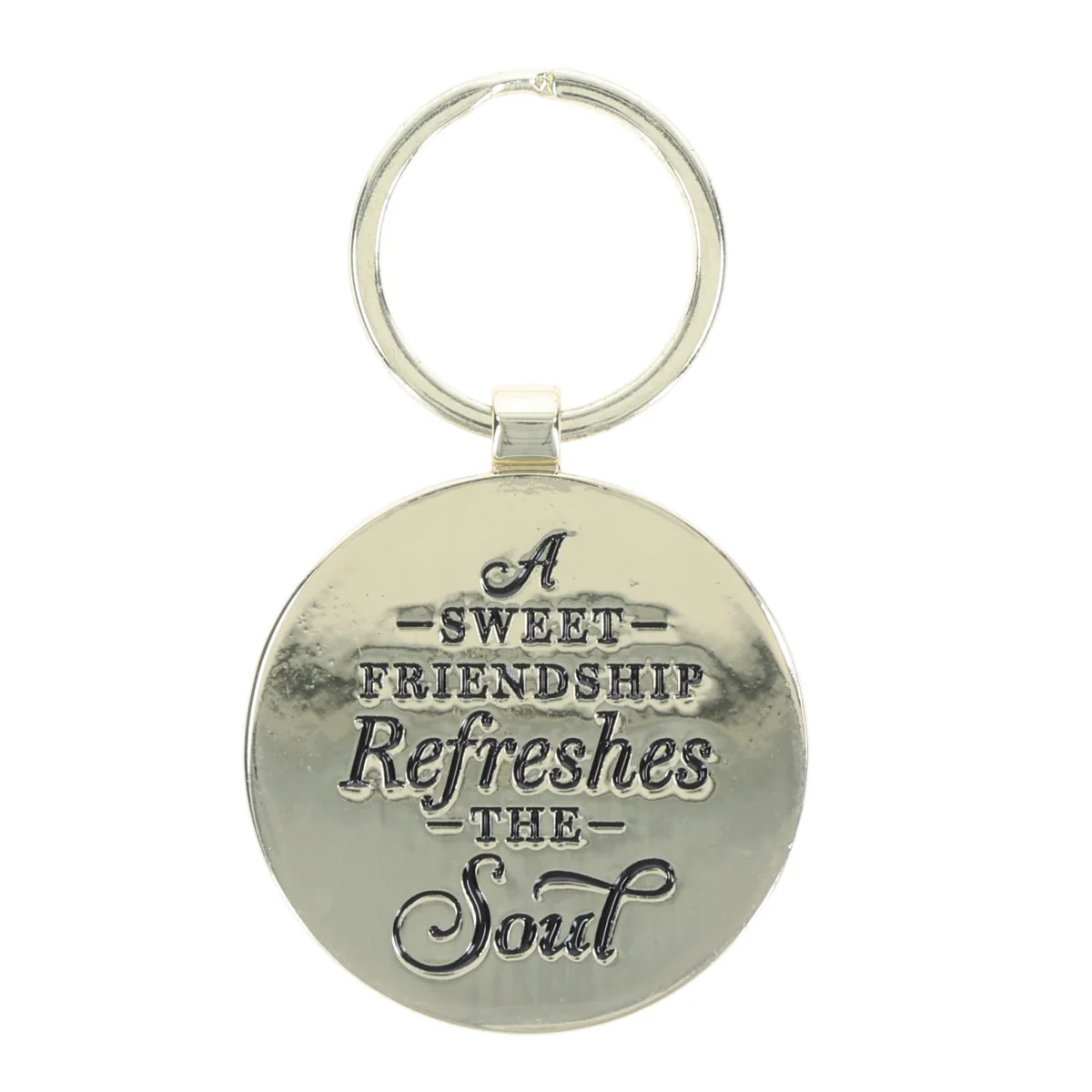 A Sweet Friendship Refreshes the Soul Epoxy Metal Key Ring - Image 2