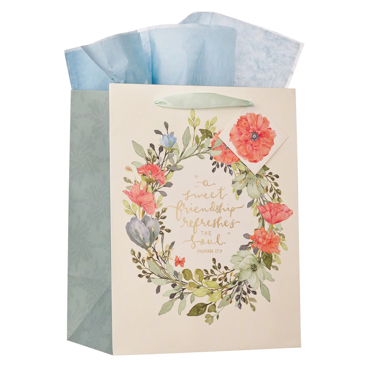 A Sweet Friendship Refreshes the Soul Portrait Gift Bag with Gift Tag - Image 3