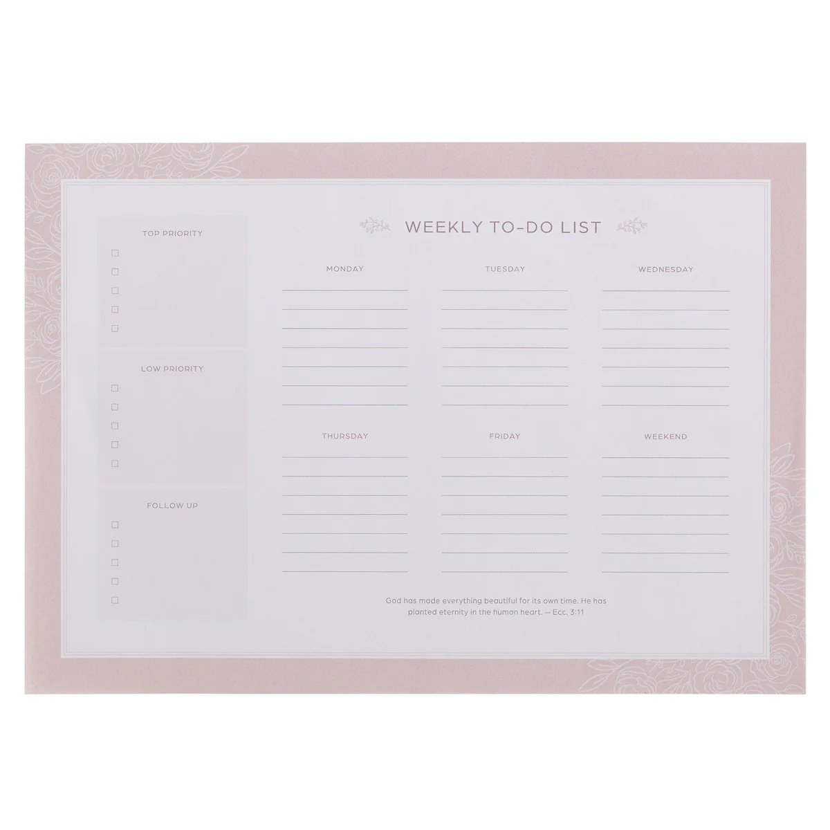 A4 Tear-Off Weekly To-Do List - Everything Beautiful