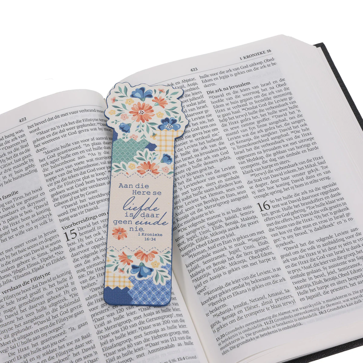 Aan die Here Se Liefde Is Daar Geen Einde Nie Afrikaans Faux Leather Bookmark - Image 3