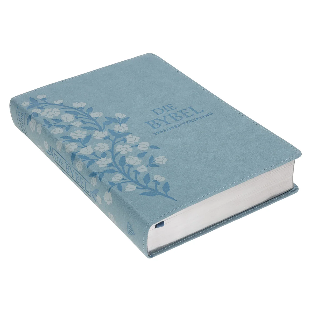 Afrikaans 1933/1953 Vertaling Ligblou met Blomme Kunsleer Bybel Grootdruk - Image 3