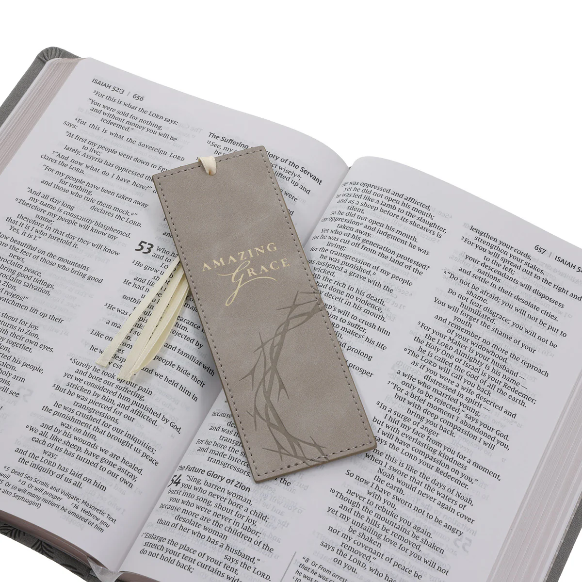 Amazing Grace Faux Leather Bookmark - Image 3