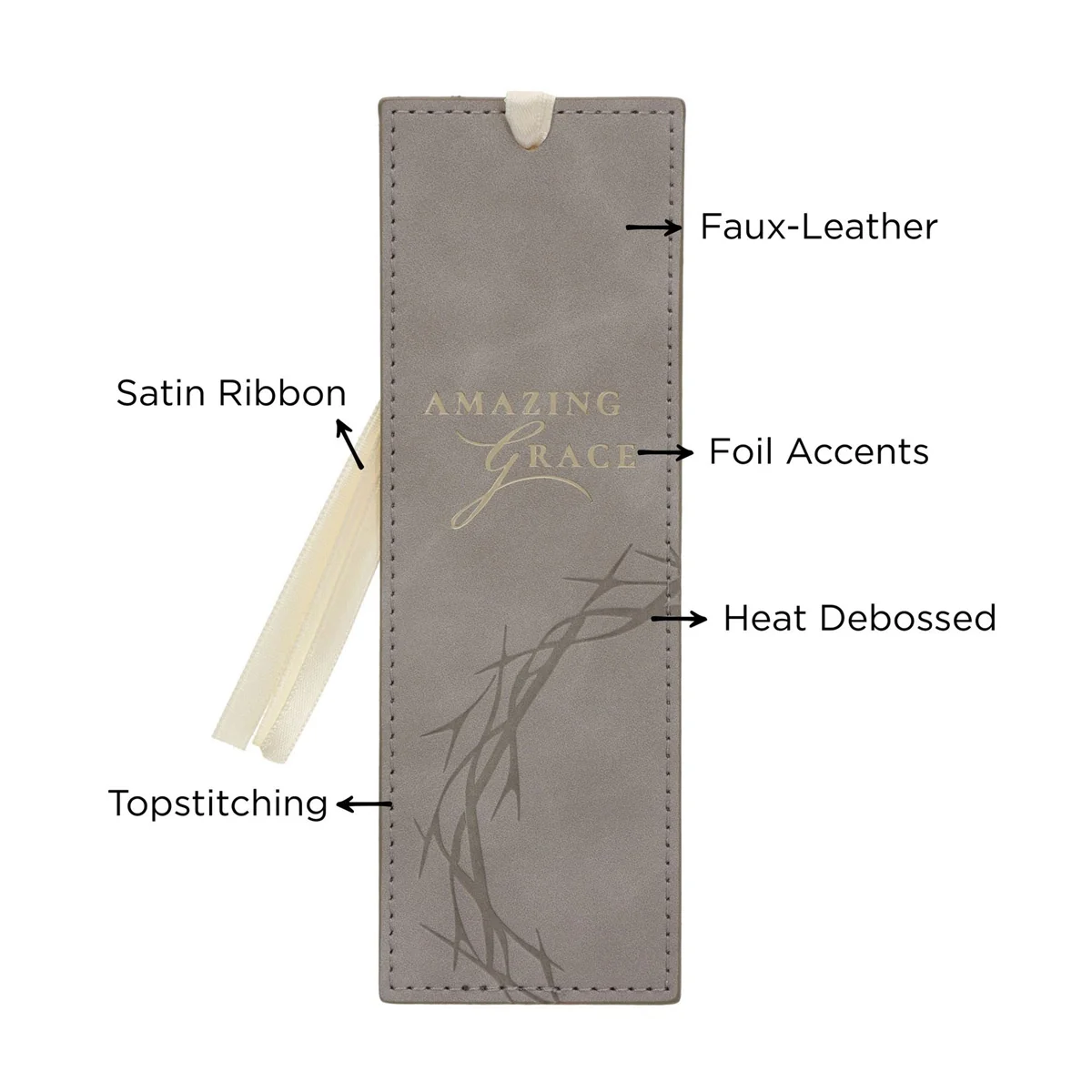 Amazing Grace Faux Leather Bookmark - Image 5