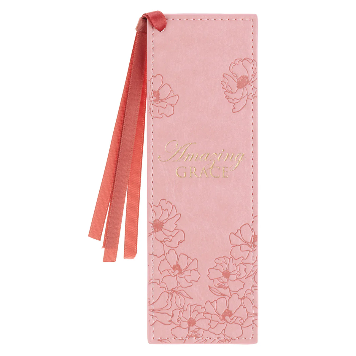 Amazing Grace Pink Faux Leather Bookmark