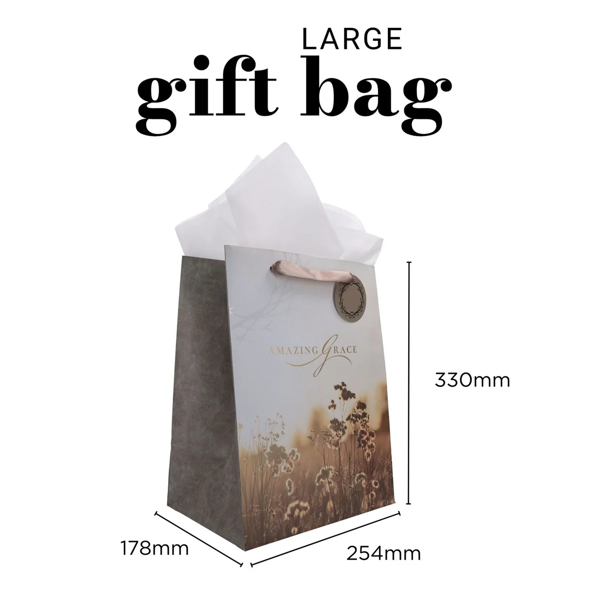 Amazing Grace Portrait Gift Bag with Gift Tag - Image 4