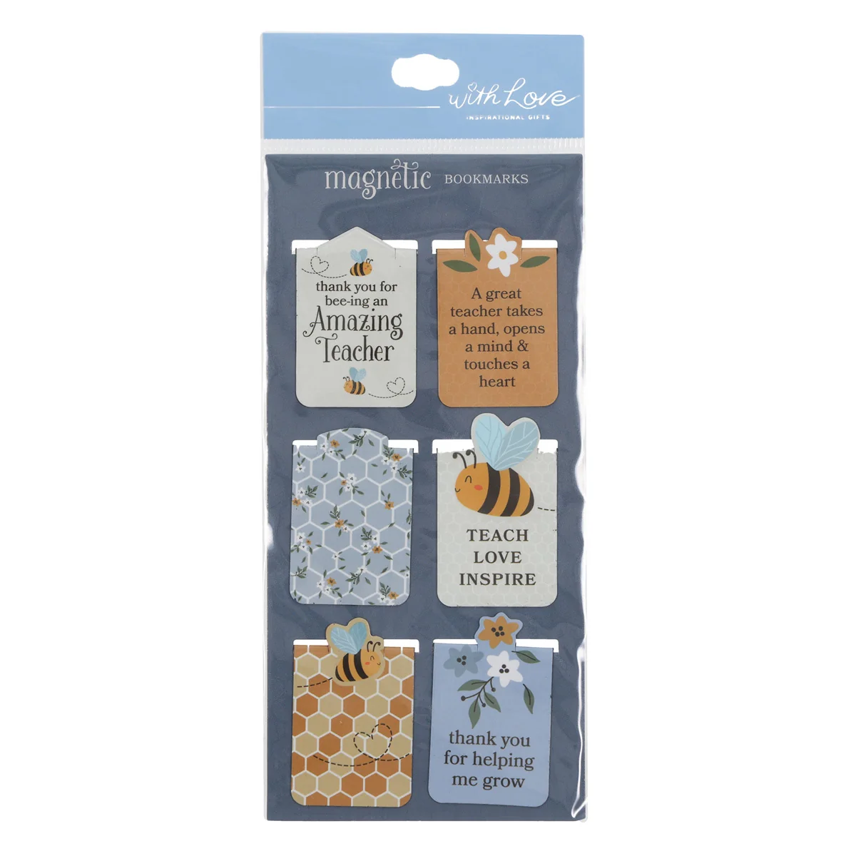 Amazing Teacher Six-Piece Magnetic Bookmark Set - Image 3