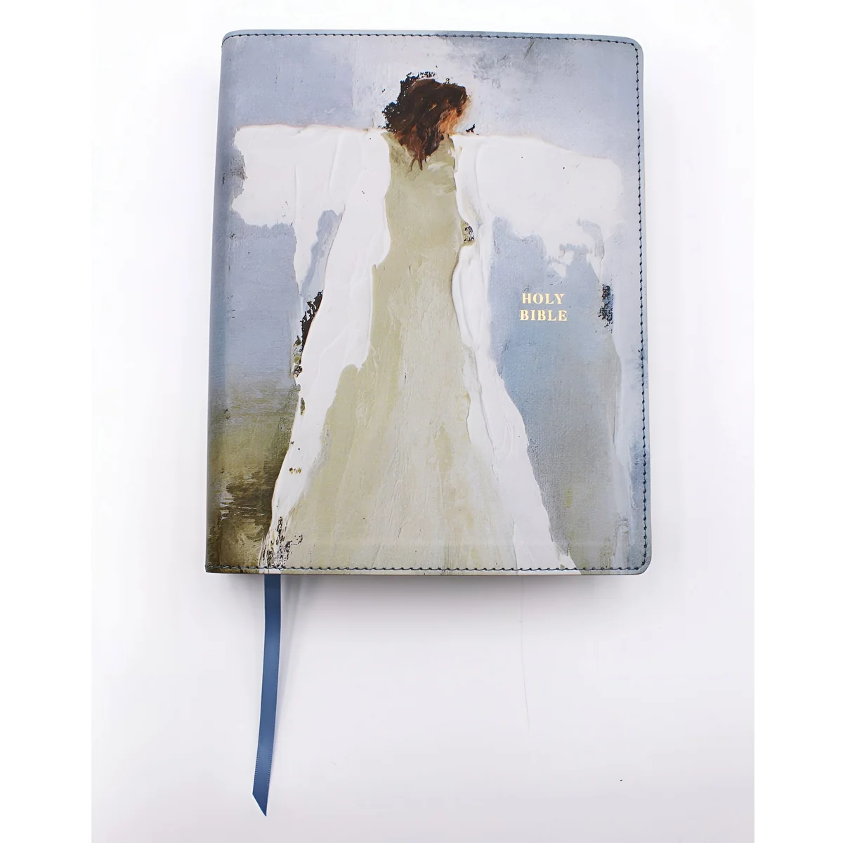 Amplified Blue Imitation Leather Anne Neilson Angel Art Series Holy Bible - Image 2