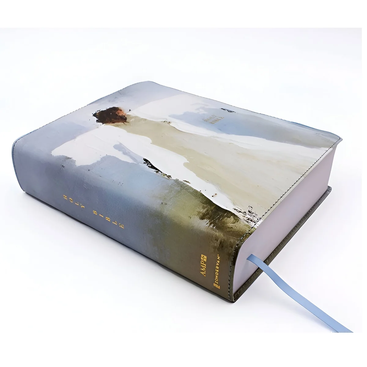 Amplified Blue Imitation Leather Anne Neilson Angel Art Series Holy Bible - Image 3