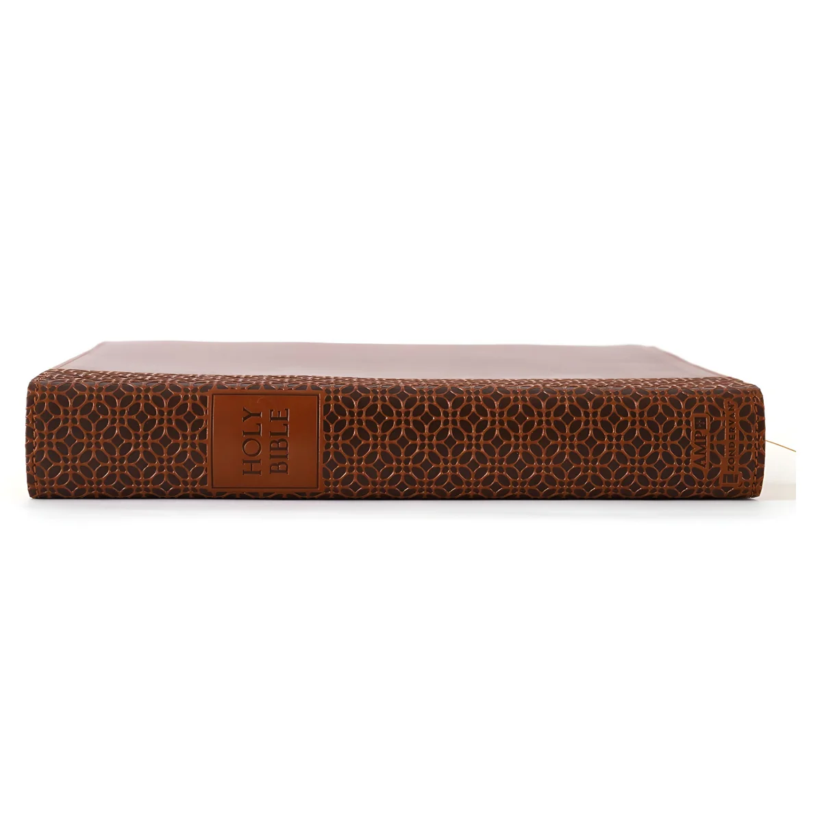 Amplified Brown Imitation Leather Holy Bible Large Print - Image 2