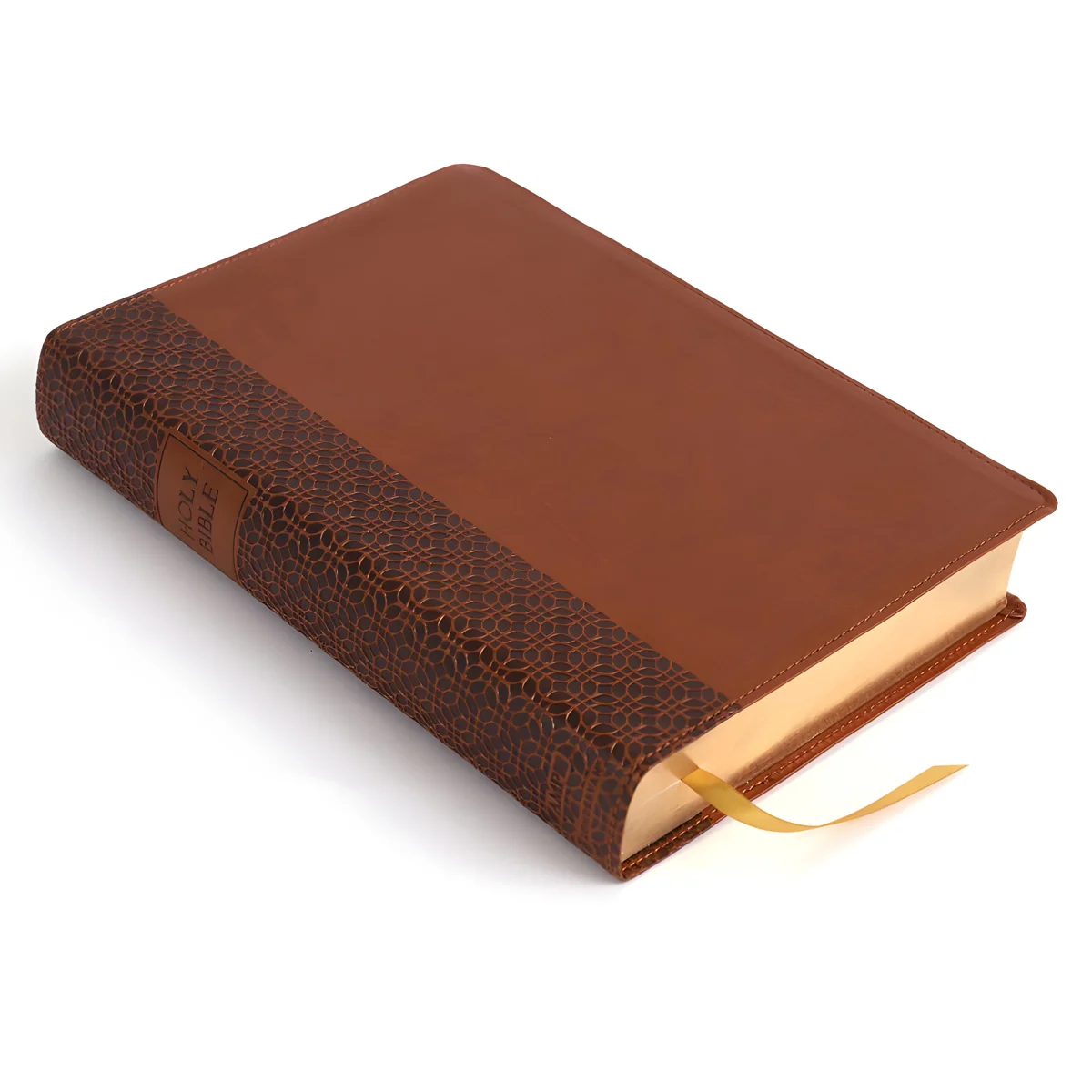 Amplified Brown Imitation Leather Holy Bible Large Print - Image 3