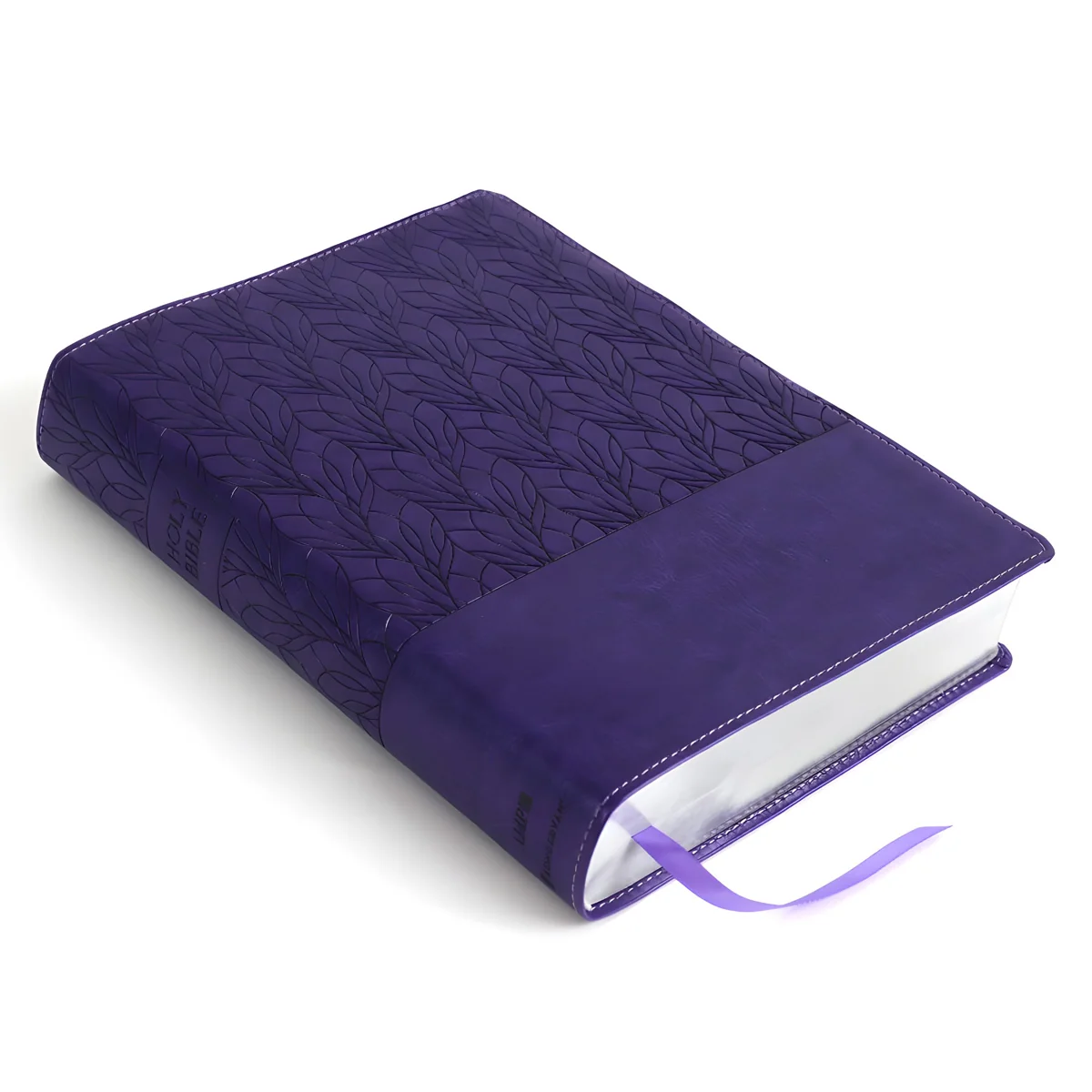 Amplified Purple Imitation Leather Holy Bible Large Print - Image 2