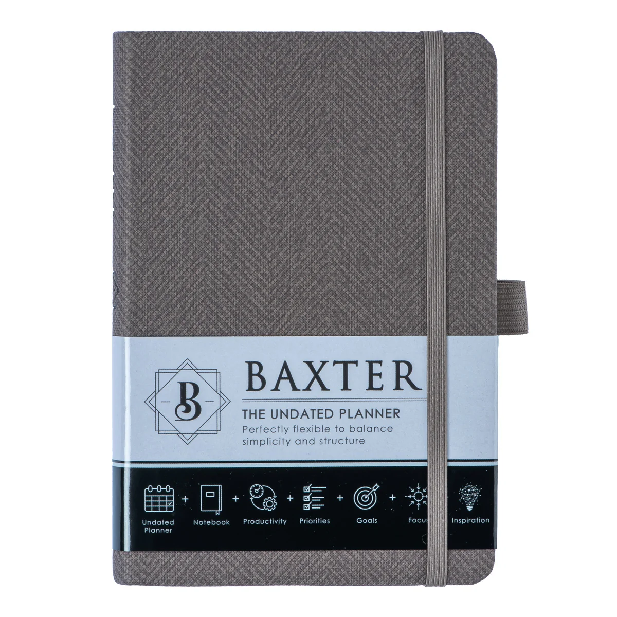 Baxter Undated Planner Pocket Edition Grey (Durable Synthetic Fiber Flexcover) - Image 3