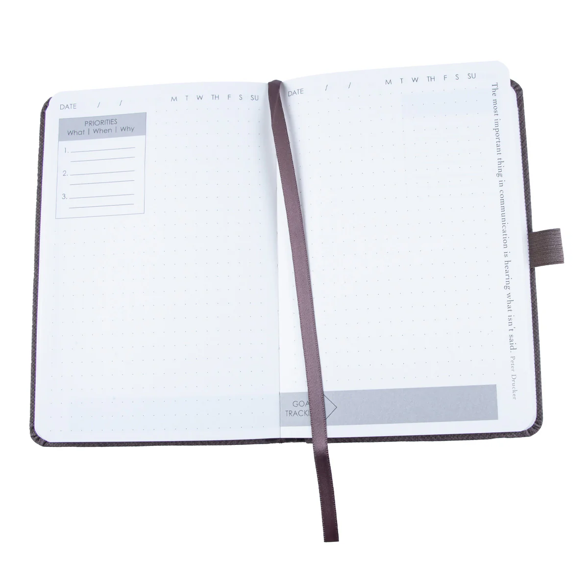Baxter Undated Planner Pocket Edition Grey (Durable Synthetic Fiber Flexcover) - Image 7