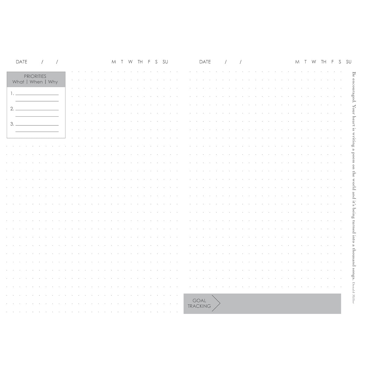 Baxter Undated Planner Purple (Durable Synthetic Fibre Flexcover) - Image 5