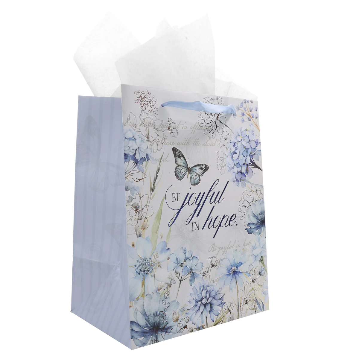 Be Joyful in Hope Large Portrait Gift Bag with Card - Image 4