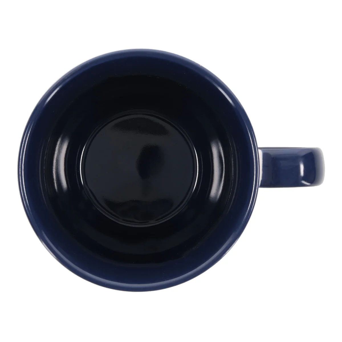 Be Still and Know Ceramic Mug with Navy Blue Interior - Image 3