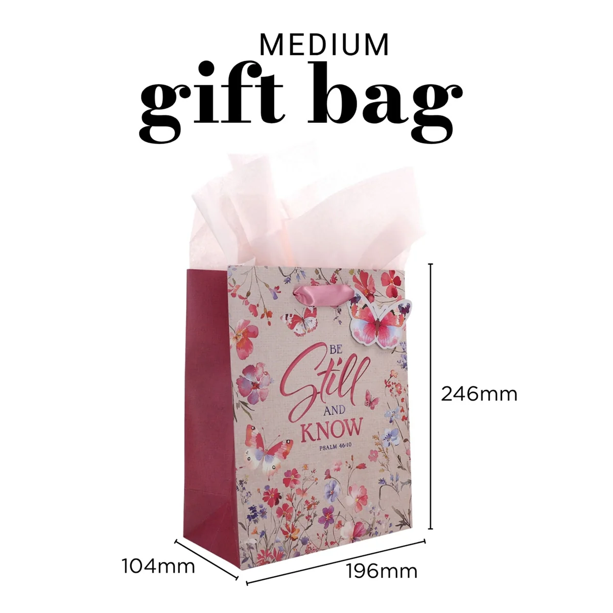Be Still and Know Medium Gift Bag with Gift Tag - Image 4