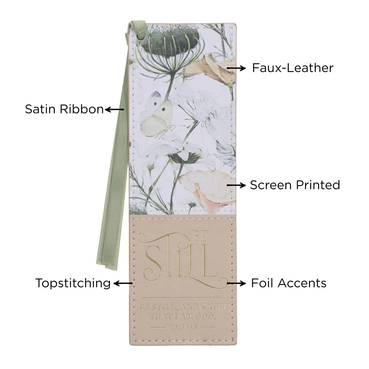 Be Still Faux Leather Bookmark - Image 5