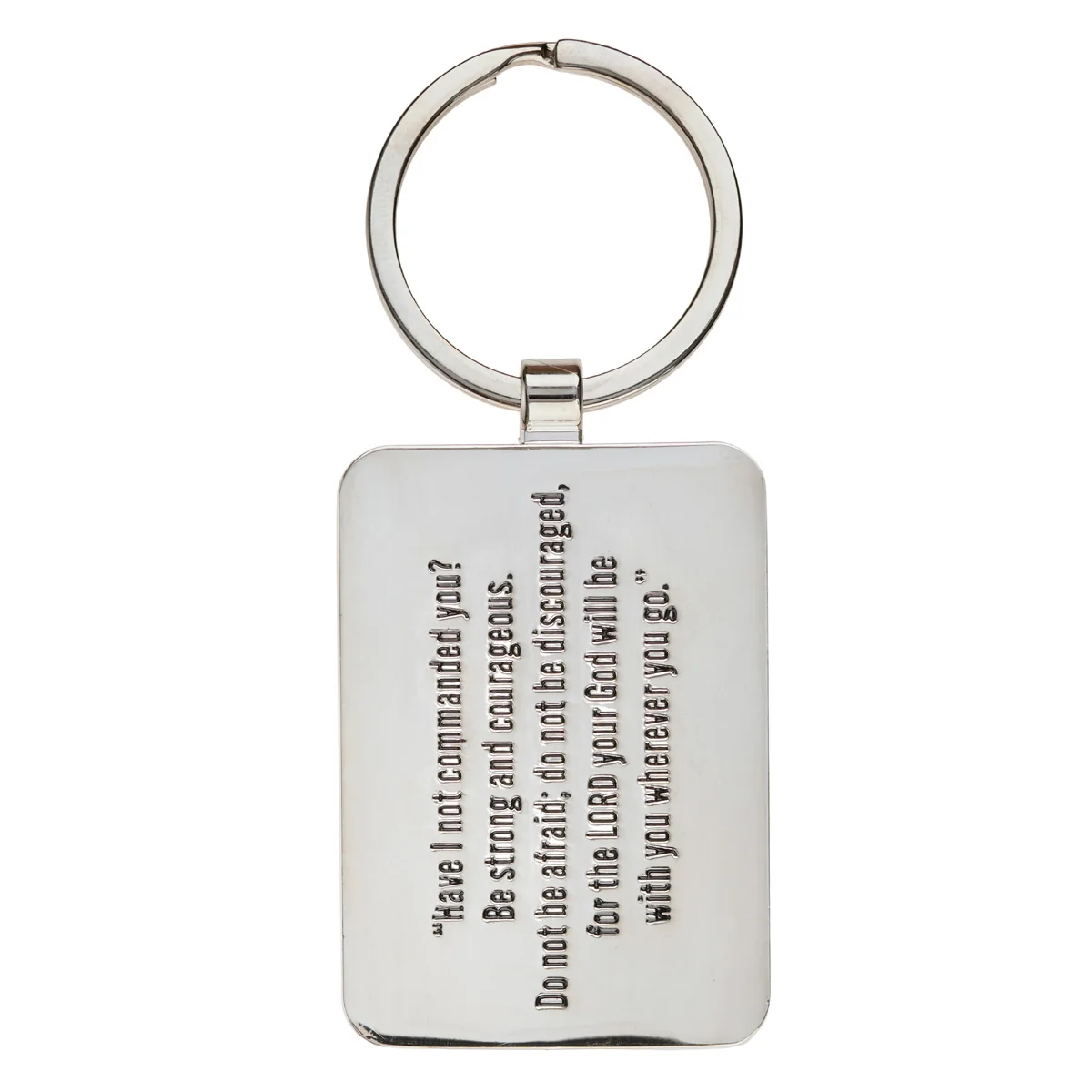 Be Strong and Courageous Metal Keychain - Image 2