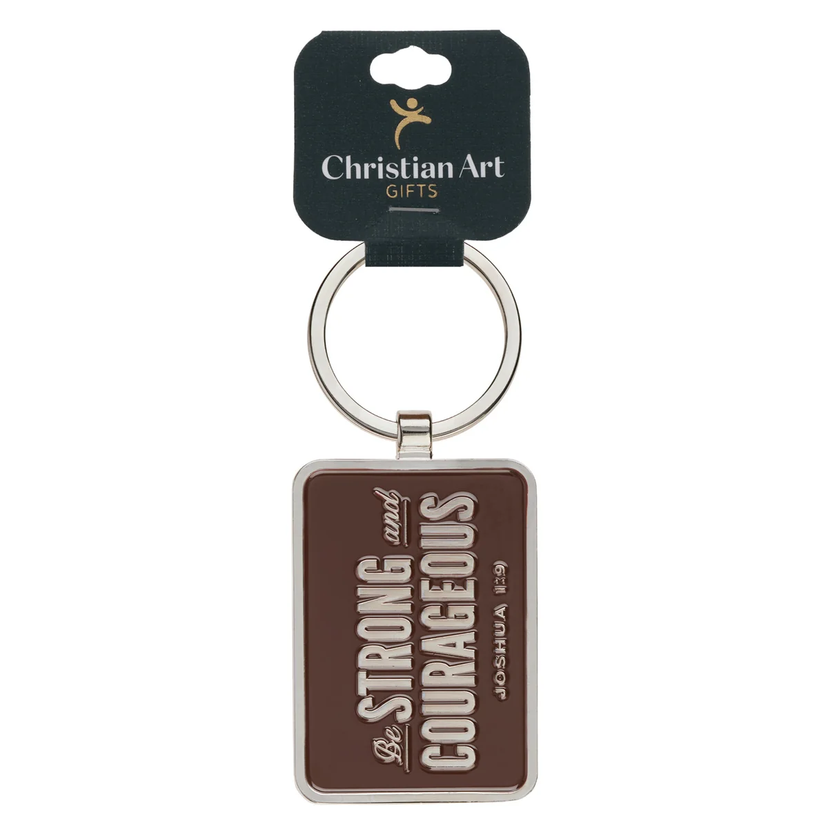 Be Strong and Courageous Metal Keychain - Image 3