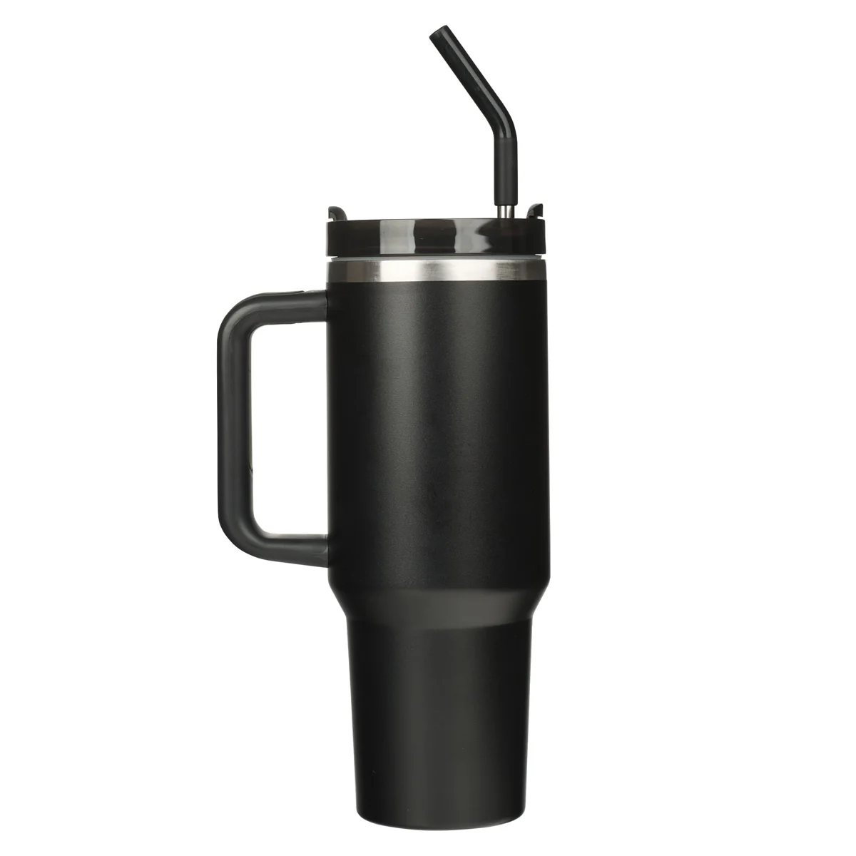 Be Strong in the Lord Large Stainless Steel Travel Mug with Handle and Straw - Image 2