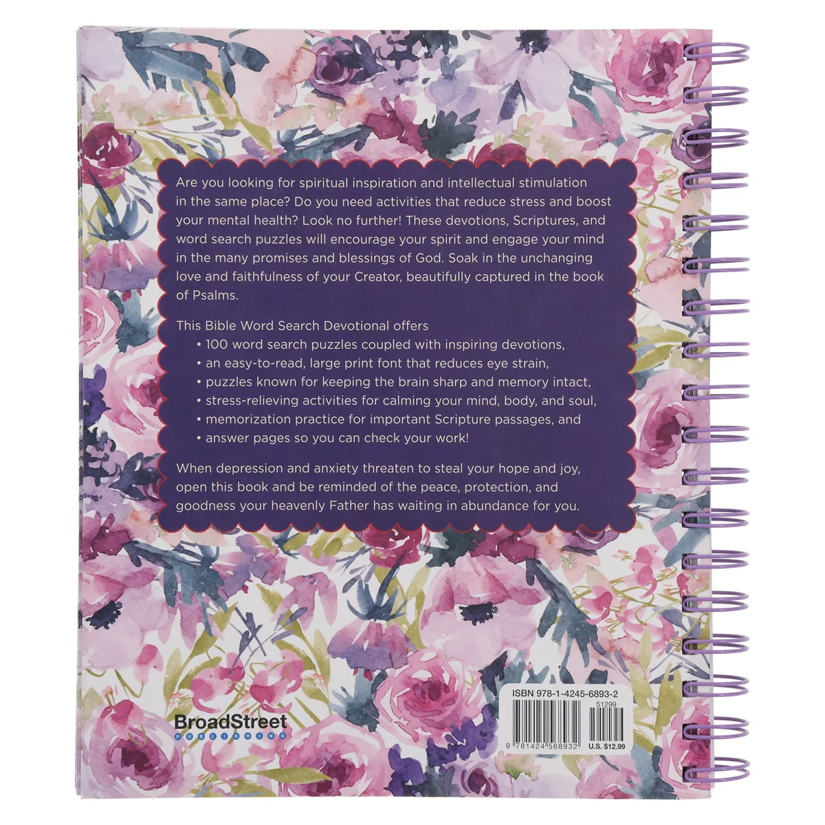 Bible Word Search Devotional: 100 Days of Worship from the Book of Psalms Large Print SB - Image 2