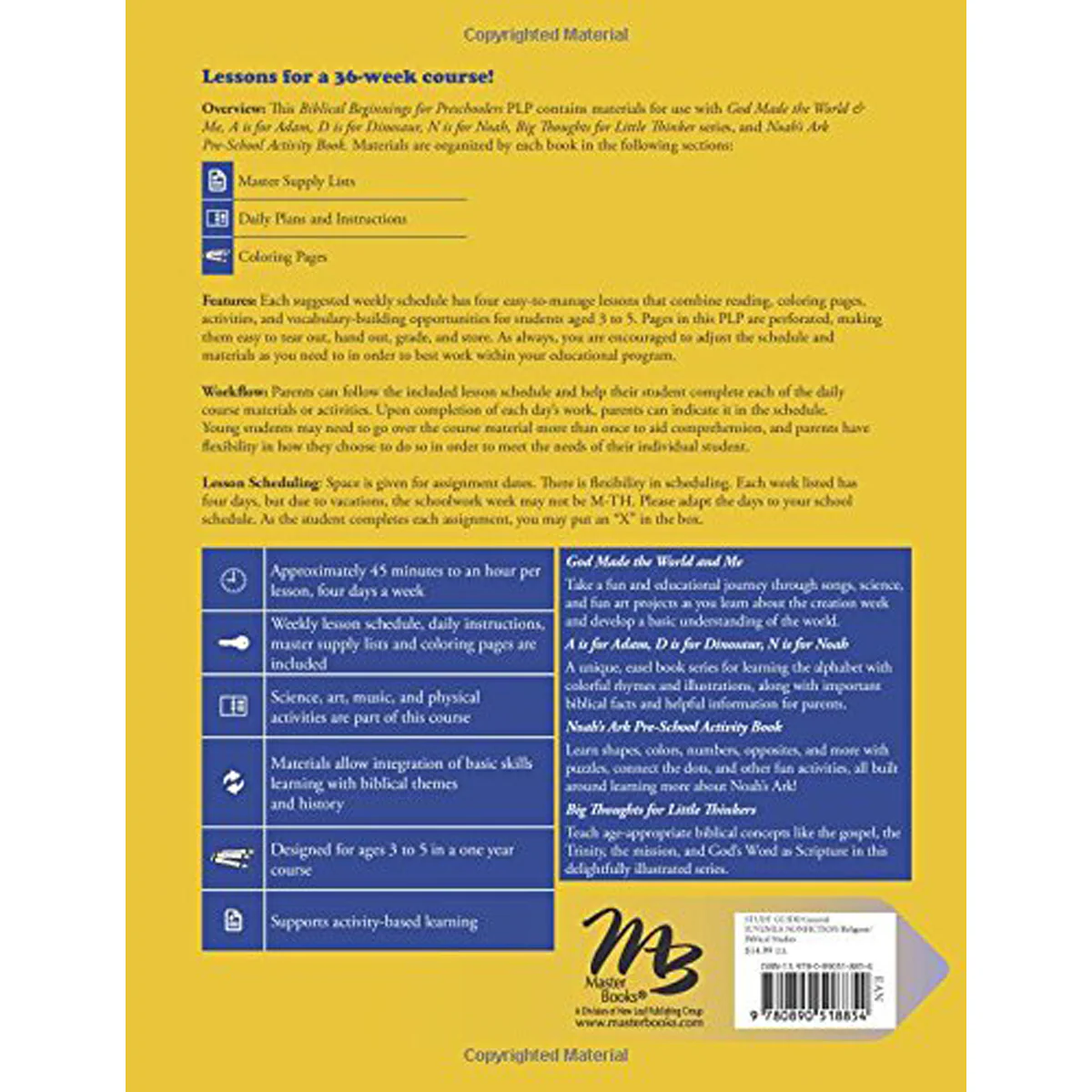 Biblical Beginnings For Preschoolers: Parent Lesson Planner (Paperback) - Image 2