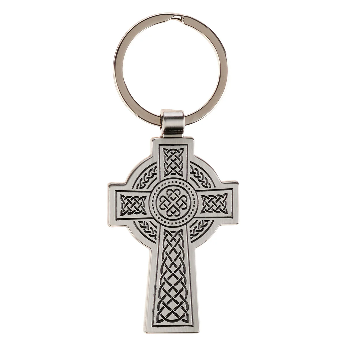 Celtic Cross Metal Keychain