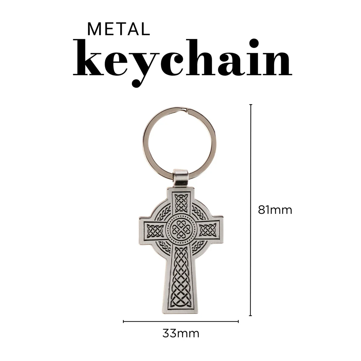 Celtic Cross Metal Keychain - Image 4